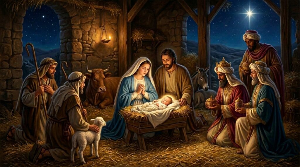 Narodziny Jezusa, szopka
